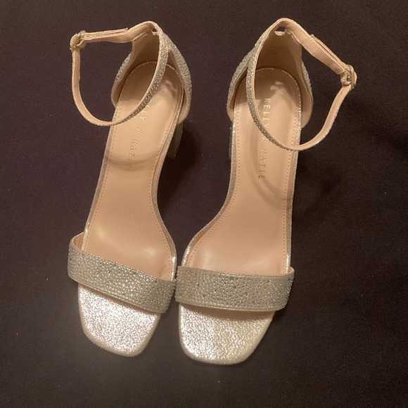 Kelly & Katie Crystal Embellished Sling Back Ankle Strap Shoe - Picture 1 of 7